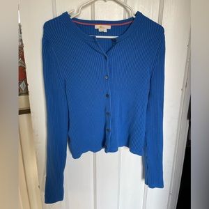 Boden blue stretchy cardigan